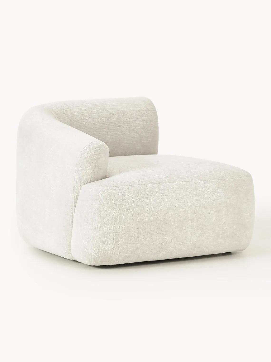 Sofás>Westwing Collection Módulo de esquina Sofia Terciopelo blanco Off White