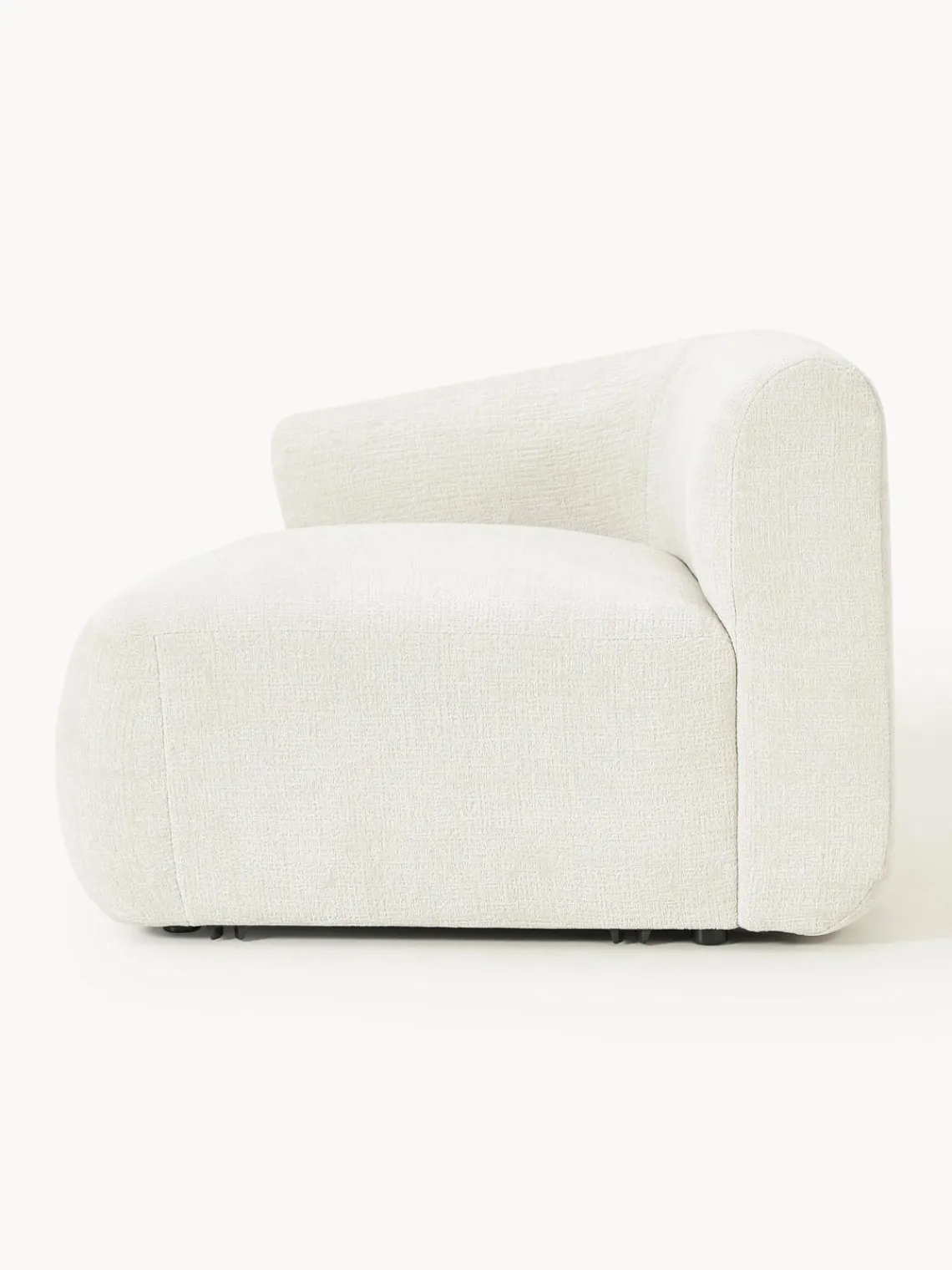 Sofás>Westwing Collection Módulo de esquina Sofia Terciopelo blanco Off White