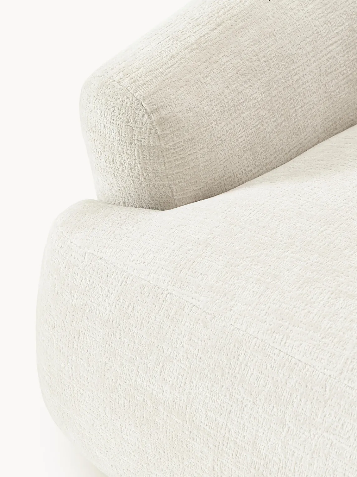 Sofás>Westwing Collection Módulo de esquina Sofia Terciopelo blanco Off White