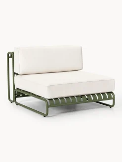 Sofás De Exterior|Sofás De Exterior>Westwing Collection Módulo intermedio para exterior Caio Blanco Off White, verde oliva