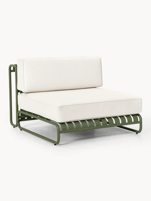 Sofás De Exterior|Sofás De Exterior>Westwing Collection Módulo intermedio para exterior Caio Blanco Off White, verde oliva