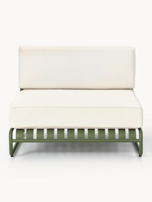 Sofás De Exterior|Sofás De Exterior>Westwing Collection Módulo intermedio para exterior Caio Blanco Off White, verde oliva