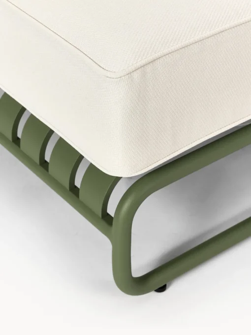 Sofás De Exterior|Sofás De Exterior>Westwing Collection Módulo intermedio para exterior Caio Blanco Off White, verde oliva