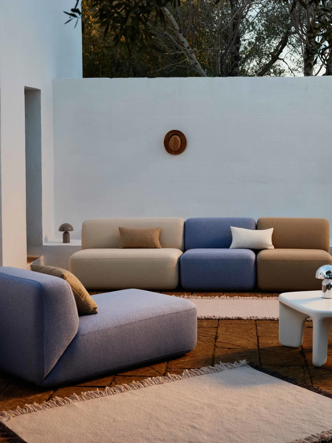 Sofás De Exterior|Sofás De Exterior>Westwing Collection Módulo para exterior Naomi (2 plazas) Beige claro