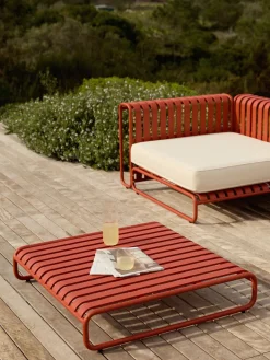 Sofás De Exterior|Sofás De Exterior></noscript>Westwing Collection Módulo rinconera para exterior Caio Blanco Off White, terracota