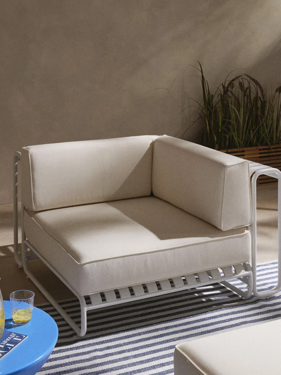 Sofás De Exterior|Sofás De Exterior>Westwing Collection Módulo rinconera para exterior Caio Blanco Off White, blanco