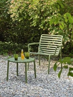 Mesas Auxiliares De Jardín|Mesas Auxiliares De Jardí­N></noscript>Nardi Mesa auxiliar de jardín apilable Doga Verde oliva