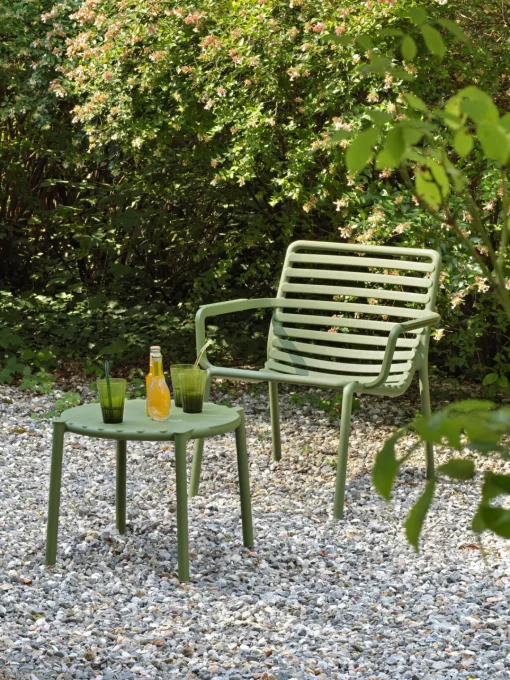 Mesas Auxiliares De Jardín|Mesas Auxiliares De Jardí­N>Nardi Mesa auxiliar de jardín apilable Doga Verde oliva
