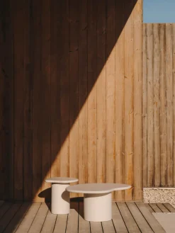 Mesas Auxiliares De Jardín|Mesas Auxiliares De Jardí­N></noscript> Mesa auxiliar de jardín de hormigón Macarella Blanco