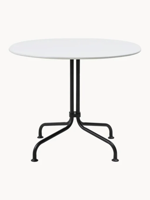 Mesas De Comedor|Mesas De Comedor>GUBI Mesa bistró redonda con tablero de cerámica Carmel, Ø 75 x 73 cm Blanco, negro