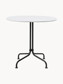 Mesas De Comedor>GUBI Mesa bistró redonda con tablero de cerámica Carmel, Ø 75 x 63 cm Blanco, negro