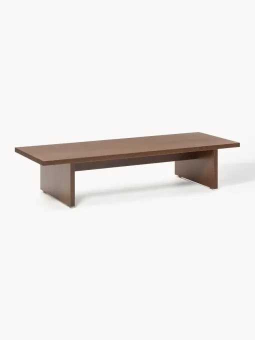 Mesas De Centro|Mesas De Centro>Westwing Collection Mesa de centro baja de madera Dako Madera de roble lacada en marrón oscuro