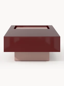 Mesas De Centro|Mesas De Centro></noscript>Westwing Collection Mesa de centro con espacio de almacenamiento Alessa, 120 cm Rojo vino, rosa claro