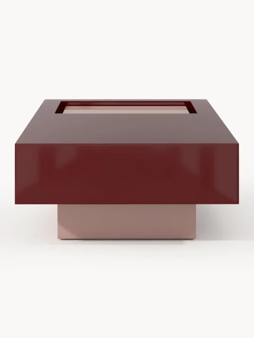 Mesas De Centro|Mesas De Centro>Westwing Collection Mesa de centro con espacio de almacenamiento Alessa, 120 cm Rojo vino, rosa claro