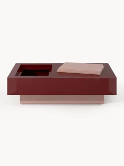 Mesas De Centro|Mesas De Centro></noscript>Westwing Collection Mesa de centro con espacio de almacenamiento Alessa, 120 cm Rojo vino, rosa claro