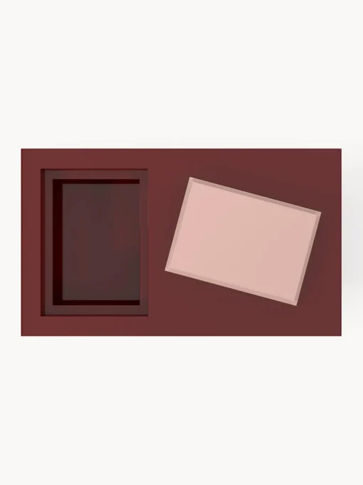 Mesas De Centro|Mesas De Centro>Westwing Collection Mesa de centro con espacio de almacenamiento Alessa, 120 cm Rojo vino, rosa claro