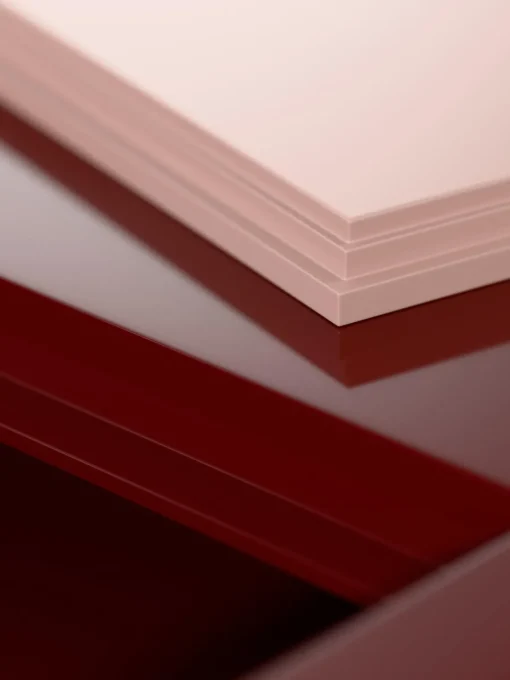 Mesas De Centro|Mesas De Centro>Westwing Collection Mesa de centro con espacio de almacenamiento Alessa, 120 cm Rojo vino, rosa claro