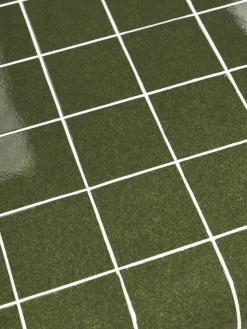 Mesas Auxiliares De Jardín|Mesas De Centro></noscript>Westwing Collection Mesa de centro de interior/exterior en look azulejo Doug Verde oliva, blanco