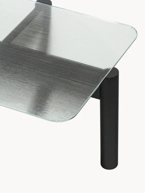 Mesas De Centro|Mesas De Centro>Noo.ma Mesa de centro de madera de haya con tablero de cristal Kob