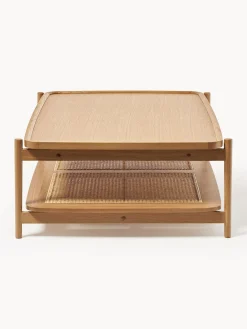 Mesa de centro de madera con espacio de almacenaje de tejido vienés Libby Mesas De Centro|Mesas De Centro