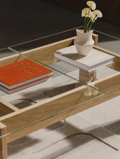 Outlet Mesa de centro de madera de roble Naiko Mesas De Centro|Mesas De Centro