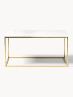 Mesas De Centro|Mesas De Centro></noscript>Westwing Collection Mesa de centro de mármol Alys Mármol blanco, dorado