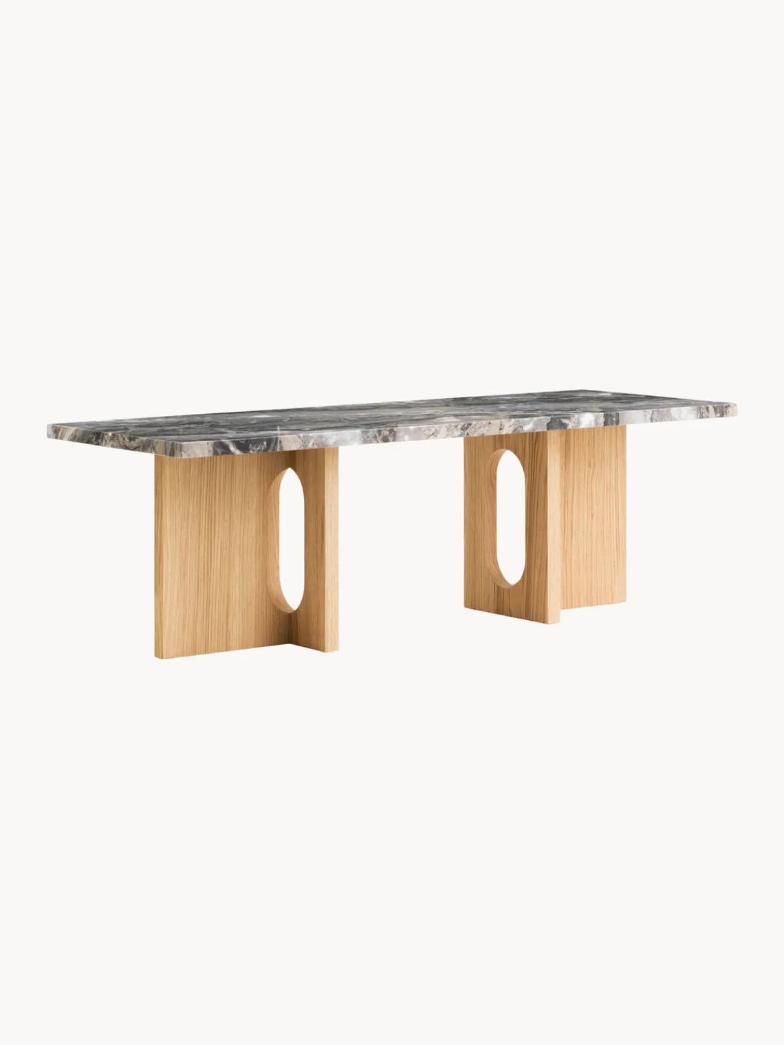 Mesas De Centro|Mesas De Centro>Audo Copenhagen Mesa de centro de mármol Androgyne Mármol gris, madera de roble clara