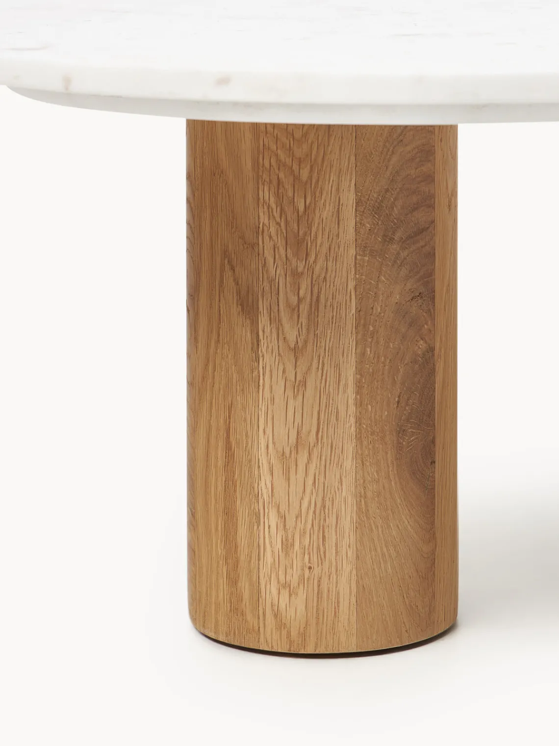 Mesas De Centro|Mesas De Centro>Westwing Collection Mesa de centro de mármol con forma orgánica Naruto Madera de roble, mármol blanco