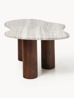 Mesas De Centro|Mesas De Centro></noscript>Westwing Collection Mesa de centro de mármol con forma orgánica Naruto, pequeña Madera de mango, beige