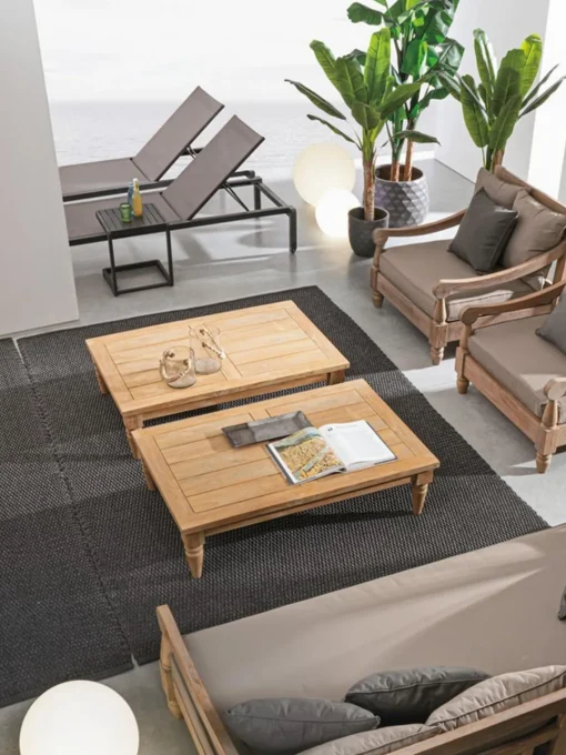Mesas Auxiliares De Jardín|Mesas Auxiliares De Jardí­N>Bizzotto Mesa de centro de teca Bali