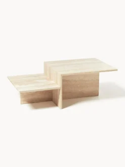 Mesas De Centro|Mesas De Centro></noscript>Ferm Living Mesa de centro de travertino con dos tableros Distinct Travertino beige