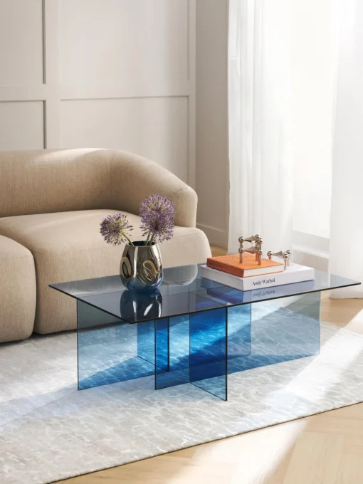 Sale Mesa de centro de vidrio Anouk, 102 cm Mesas De Centro|Mesas De Centro