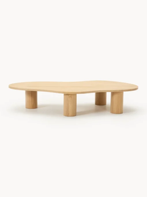 Mesas De Centro|Mesas De Centro>Westwing Collection Mesa de centro grande de madera de roble con forma orgánica Didi Madera de roble aceitada