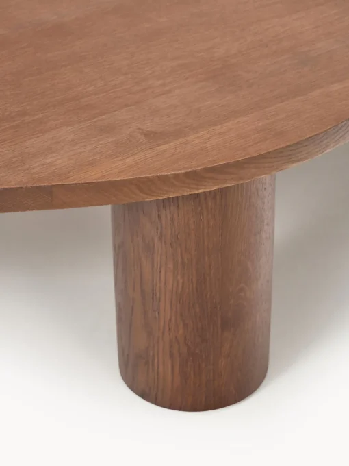 Mesas De Centro|Mesas De Centro>Westwing Collection Mesa de centro grande de madera de roble con forma orgánica Didi Roble lacado en marrón oscuro