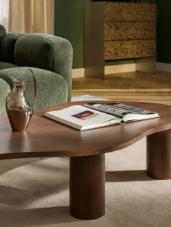 Mesas De Centro|Mesas De Centro></noscript>Westwing Collection Mesa de centro grande de madera de roble con forma orgánica Didi Roble lacado en marrón oscuro