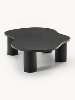 Mesas De Centro|Mesas De Centro></noscript>Westwing Collection Mesa de centro grande de madera de roble con forma orgánica Didi Roble lacado en negro