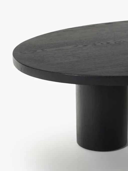 Mesas De Centro|Mesas De Centro>Westwing Collection Mesa de centro grande de madera de roble con forma orgánica Didi Roble lacado en negro