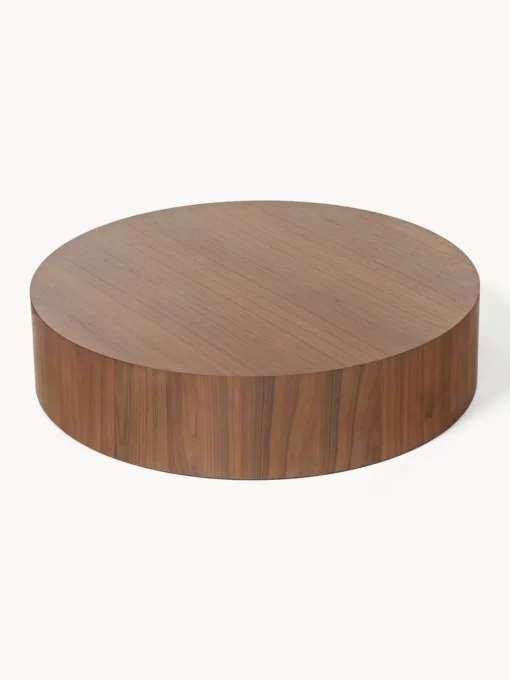 Mesas De Centro|Mesas De Centro>Westwing Collection Mesa de centro grande redonda de madera Dan Madera de fresno lacada en oscuro