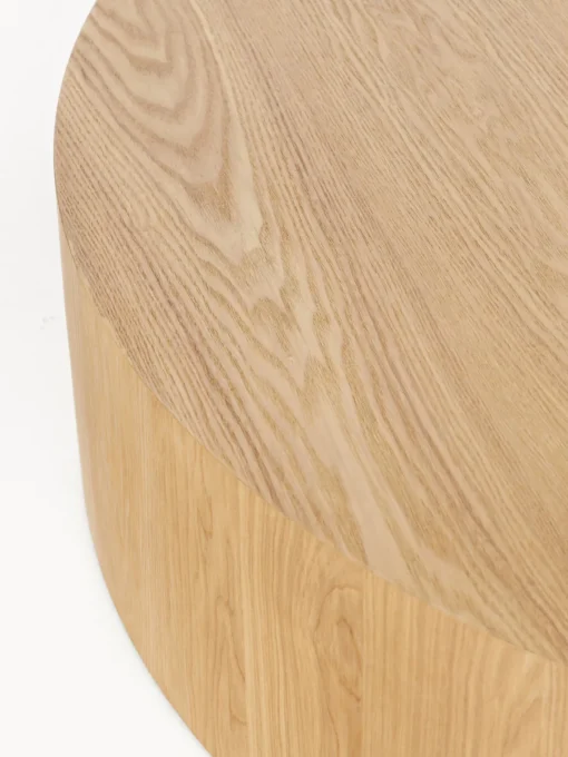 Mesas De Centro|Mesas De Centro>Westwing Collection Mesa de centro grande redonda de madera Dan Madera de fresno barnizado claro