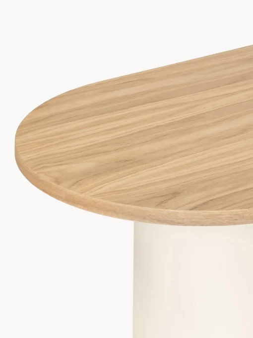 Mesas De Centro|Mesas De Centro>Noo.ma Mesa de centro ovalada de madera Looi Blanco crema, madera clara