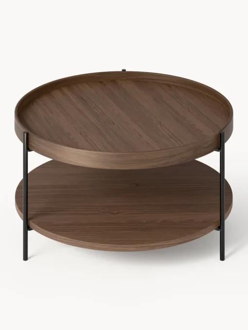 Mesas De Centro|Mesas De Centro>Westwing Collection Mesa de centro redonda de madera Renee Madera de nogal