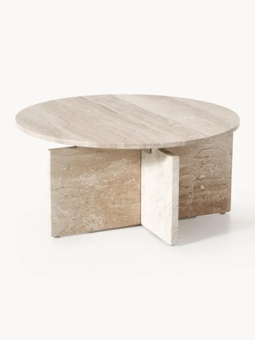 New Mesa de centro redonda de travertino Marisa Mesas De Centro|Mesas De Centro