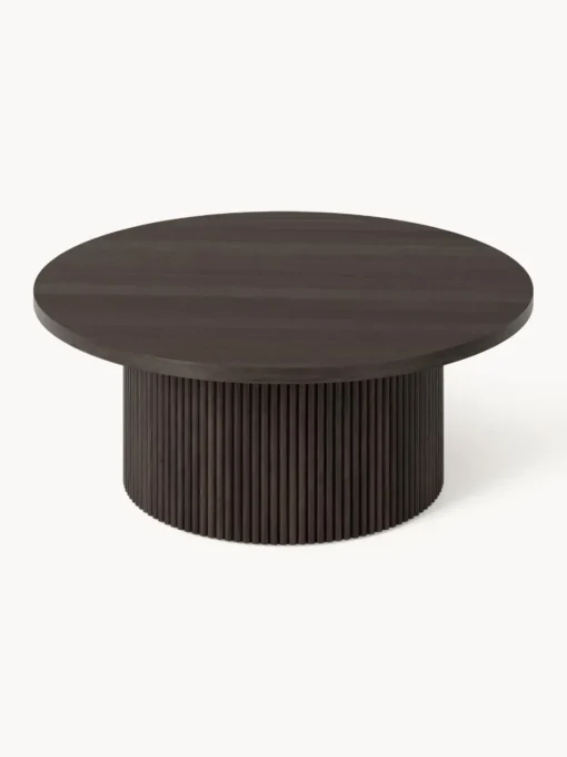 Mesas De Centro|Mesas De Centro>Westwing Collection Mesa de centro redonda de madera Nele Madera, marrón oscuro pintado