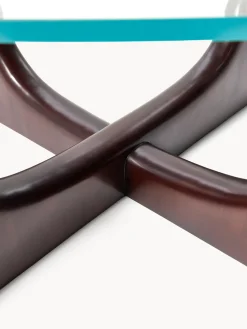 Mesas De Centro|Mesas De Centro></noscript>Westwing Collection Mesa de centro redonda de madera con tablero de vidrio Miya