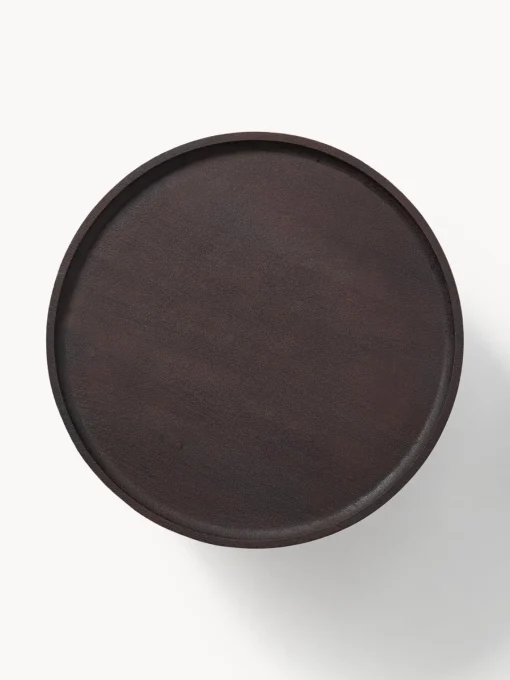 Mesas De Centro|Mesas De Centro>Westwing Collection Mesa de centro redonda de madera de mango Benno Madera de mango lacada en marrón oscuro