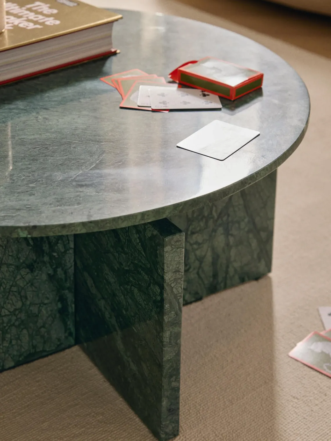 Mesas De Centro|Mesas De Centro>Westwing Collection Mesa de centro redonda de mármol Marisa Mármol verde