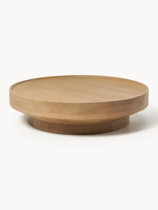 Hot Mesa de centro redonda XL de madera de mango Benno Mesas De Centro|Mesas De Centro