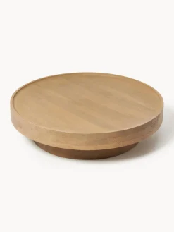 Hot Mesa de centro redonda XL de madera de mango Benno Mesas De Centro|Mesas De Centro