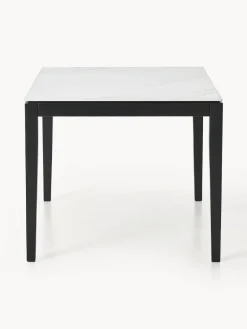 Mesas De Comedor|Mesas De Comedor></noscript>Westwing Collection Mesa de comedor con tablero en look mármol Jackson, tamaños diferentes Aspecto mármol blanco, madera de roble lacada en negro