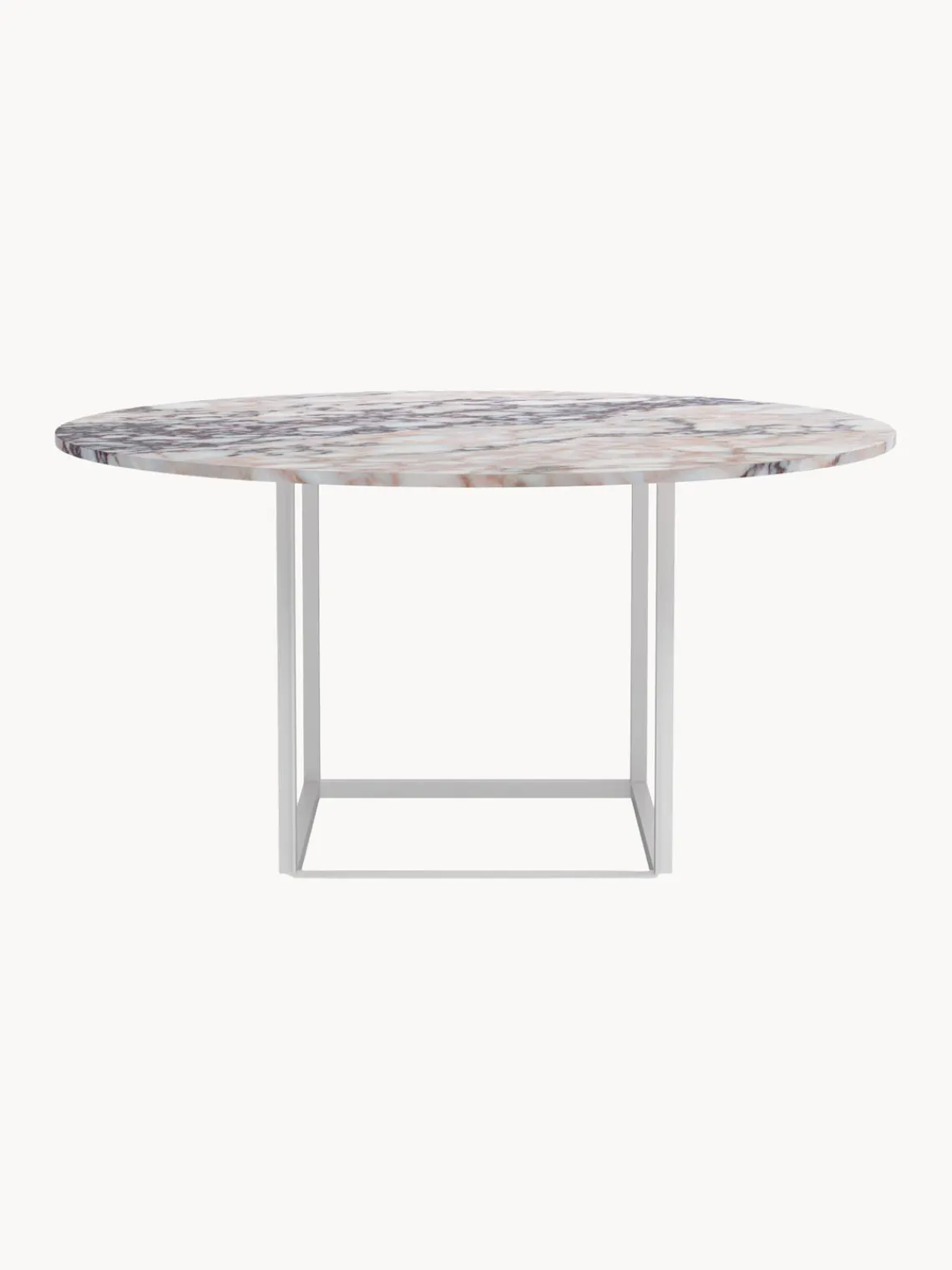 Mesas De Comedor|Mesas De Comedor>New Works Mesa de comedor con tablero de mármol Florence, Ø 145 cm Mármol blanco, beige, morado